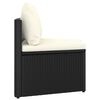 vidaXL 2-tlg. Garten-Sofagarnitur mit Auflagen Poly Rattan Schwarz