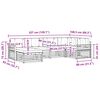 vidaXL Outdoor-Sofagarnitur mit Kissen 6 pcs Natur und Anthrazit