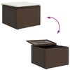 vidaXL Garten-Sofa-Set mit Speicher 6 pcs Braun Poly Rattan