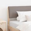 vidaXL Gepolstertes Kopfteil Taupe 100 cm Massives Kiefernholz