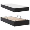 vidaXL Aufbewahrungsbett mit Matratze mit Matratze 2 pcs Schwarz Leder