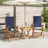 vidaXL Gartenst&uuml;hle 2 Stk. Klappbar Massivholz Akazie und Textilene