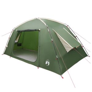 vidaXL H&uuml;tten-Zelt mit Dach Gr&uuml;n 400 x 210 x 180 cm Polyester