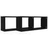vidaXL W&uuml;rfelregale 2 Stk. Schwarz 60x15x23 cm Holzwerkstoff
