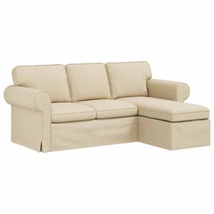 vidaXL Sofa Creme 195 x 138 x 80 cm Stoff