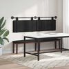 vidaXL H&auml;ngevorderseite Wandmontiert Uni Schwarz 190 x 55 x 5 cm Stoff