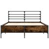 vidaXL Bettgestell R&auml;uchereiche 140x200 cm Holzwerkstoff und Metall