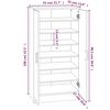 vidaXL Schuhschrank R&auml;uchereiche 55x35x108 cm Holzwerkstoff