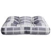 vidaXL Palettenkissen Grau Karomuster 60x60x12 cm Stoff