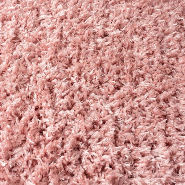 vidaXL Shaggy-Teppich Hochflor Rosa 80x150 cm 50 mm