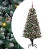 vidaXL Künstlicher Weihnachtsbaum mit 300 LEDs mit Ständer Grün 180 cm