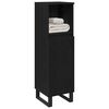 vidaXL Badezimmerschrank mit T&uuml;r Schwarz Eichen-Optik 30 x 30 x 100 cm