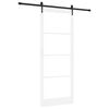 vidaXL Schiebet&uuml;r Wei&szlig; und Schwarz 93 x 232 cm