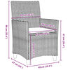 vidaXL Garten Essgruppe 7 pcs Grau Poly-Rattan