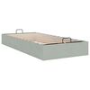 vidaXL Ottoman-Bett ohne Matratze Hellgrau 100x200 cm Samt