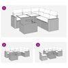 vidaXL 6-tlg. Garten-Sofagarnitur mit Kissen Grau Poly Rattan