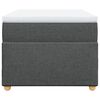 vidaXL Boxspringbett mit Matratze Dunkelgrau 100x200 cm Stoff