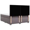 vidaXL Boxspringbett mit Matratze Grau 180x200 cm Kunstleder