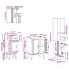 vidaXL Badezimmerm&ouml;bel-Set mit Regal 4 pcs Braun Massivholz Kiefer