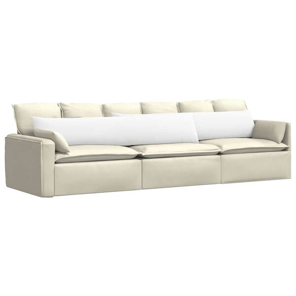 vidaXL Sofakissen 2 pcs Wei&szlig; 200 x 40 cm Stoff