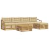 vidaXL Outdoor-Sofagarnitur 6 stk. Wei&szlig; und Beige Polyester