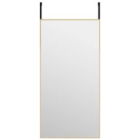 vidaXL Türspiegel Golden 40x80 cm Glas und Aluminium