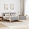 vidaXL Bettgestell Braun und hellgrau 180 x 200 cm Massivholz Kiefer