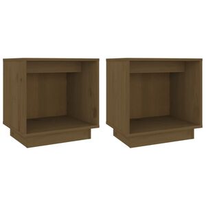 vidaXL Nachttische 2 Stk. Honigbraun 40x30x40 cm Massivholz Kiefer