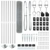 vidaXL Zaun mit Pfosten Silber 1,5 x 10 m Stahl