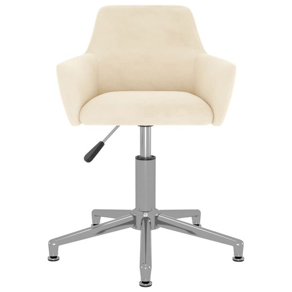vidaXL Esszimmerst&uuml;hle 2 Stk. Drehbar Creme Samt