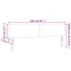 vidaXL Kopfteile Schwarz 160x5x78/88 cm Kunstleder