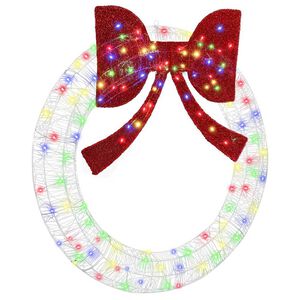 vidaXL Kranz mit 150 LEDs Mehrfarbig 120 cm Acryl