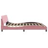 vidaXL Bettgestell "Dover" Rosa 200x200 cm Samt