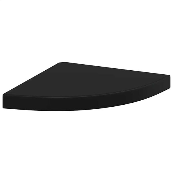 vidaXL Eck-Schweberegal Schwarz 35x35x3,8 cm MDF