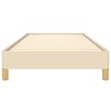 vidaXL Bettgestell ohne Matratze Creme 90x200 cm Stoff