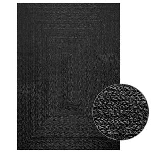 vidaXL Teppich ZIZUR Anthrazit 160x230cm Jute-Optik Indoor und Outdoor