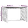 vidaXL Sonnenliegen 2 Stk. mit Tisch Grau Poly Rattan