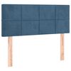 vidaXL Boxspringbett mit Matratze & LED Dunkelblau 120x200 cm Samt