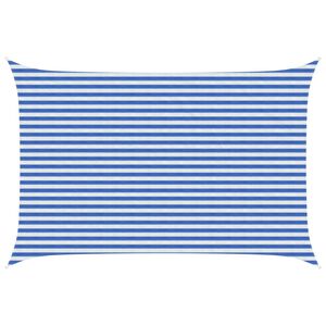 vidaXL Sonnensegel Blau und Wei&szlig; 3 x 5 m HDPE