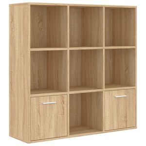 vidaXL B&uuml;cherregal Sonoma-Eiche 98x30x98 cm Holzwerkstoff