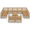 vidaXL 12-tlg. Garten-Lounge-Set Massivholz Kiefer