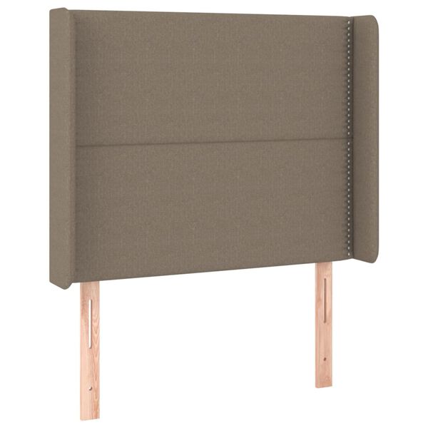 vidaXL Kopfteil mit Ohren Taupe 93x16x118/128 cm Stoff
