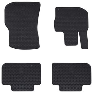 vidaXL Autofu&szlig;matte 4 pcs Schwarz Gummi