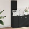 vidaXL K&uuml;chenschrank Schwarz 35x50x180 cm Holzwerkstoff