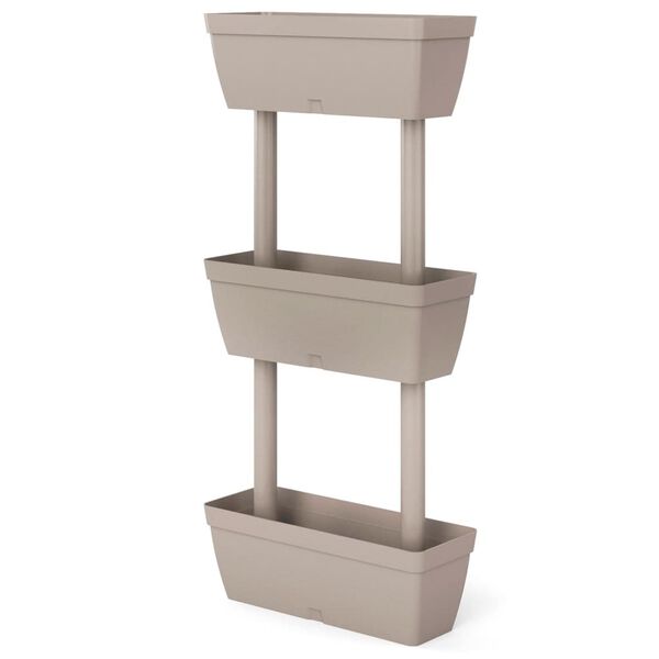 vidaXL Pflanzk&uuml;bel 3-tlg. 100 cm Taupe
