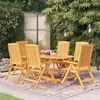 vidaXL 9-tlg. Garten-Essgruppe Massivholz Teak
