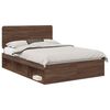 vidaXL Bettrahmen Braun Eichen-Optik 140 x 200 cm Massives Kiefernholz