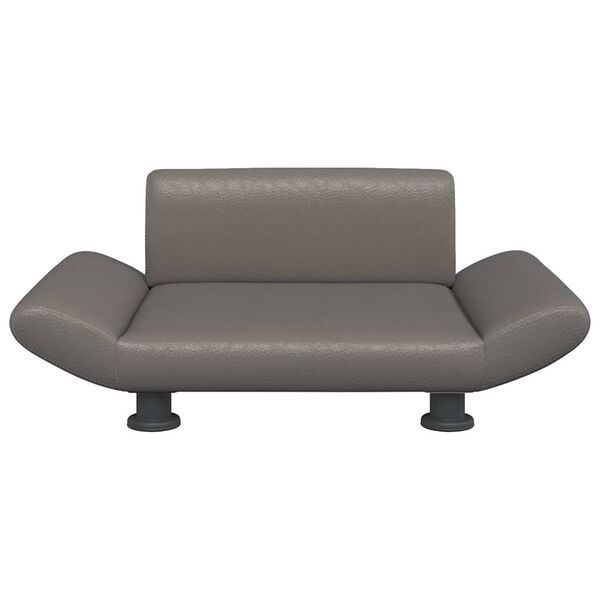 vidaXL Hundebett Grau 70x45x28 cm Kunstleder