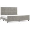 vidaXL Bettgestell ohne Matratze Hellgrau 160x200 cm Samt