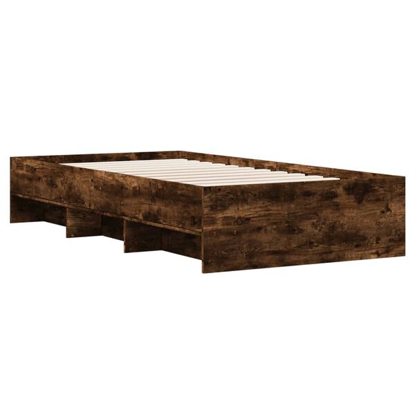 vidaXL Bettgestell ohne Matratze R&auml;uchereiche 100x200 cm Holzwerkstoff